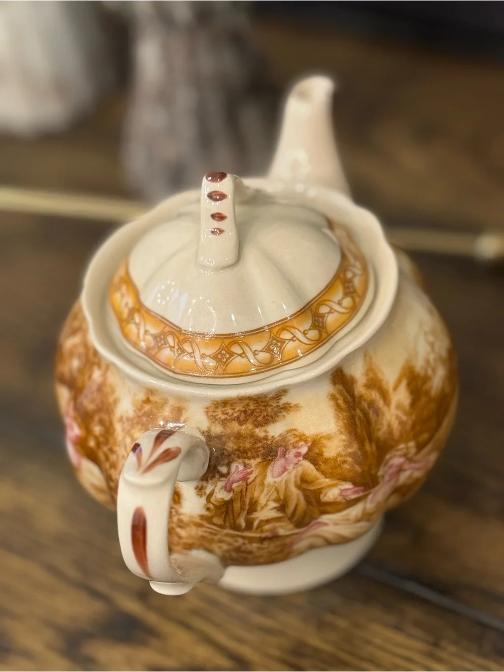19th  Century British Staffordshire Pottery. Victorian Tea Pot